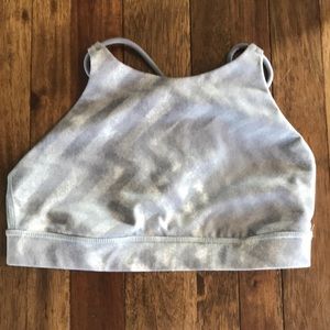 Lulu lemon grey high neck sports bra